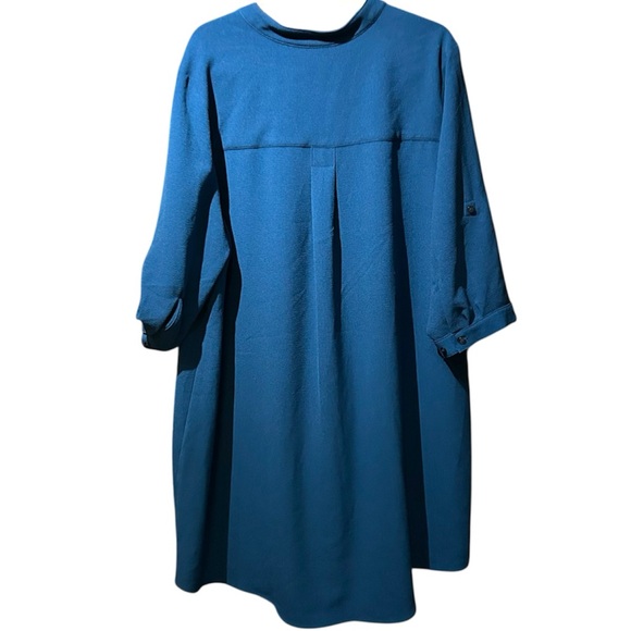 Michel Studio Collection Deep Blue V-Neck Dress - Picture 2 of 8